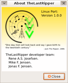 TheLastRipper Aboutbox Linux